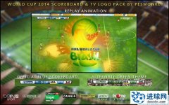 PES2014 巴西世界杯记分牌补丁[含回放和多个电视台台标]