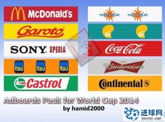 PES2014 巴西世界杯赛场广告牌包
